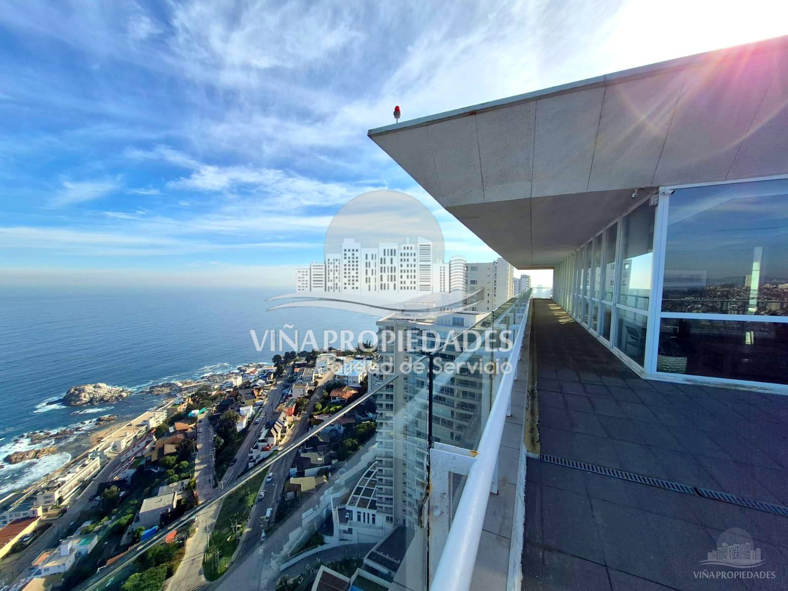 Increible  Departamento con vista panorámica - 3 Dormitorios + 2 Baños + 110 m² Totales + Terraza de 9 m² + Vista Panorámica al Mar + Estacionamiento + Bodega 